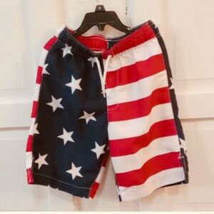 children’s Place Sport Boy's Swim Trunks Red, White and Blue